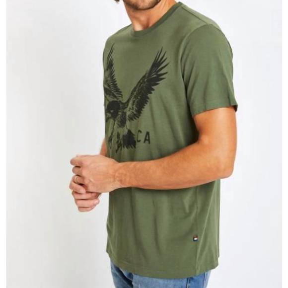 NEW SOL ANGELES men's eagle crew in olive - Picture 3 of 3